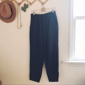 FLAX Linen Taper Leg Pants - Size L